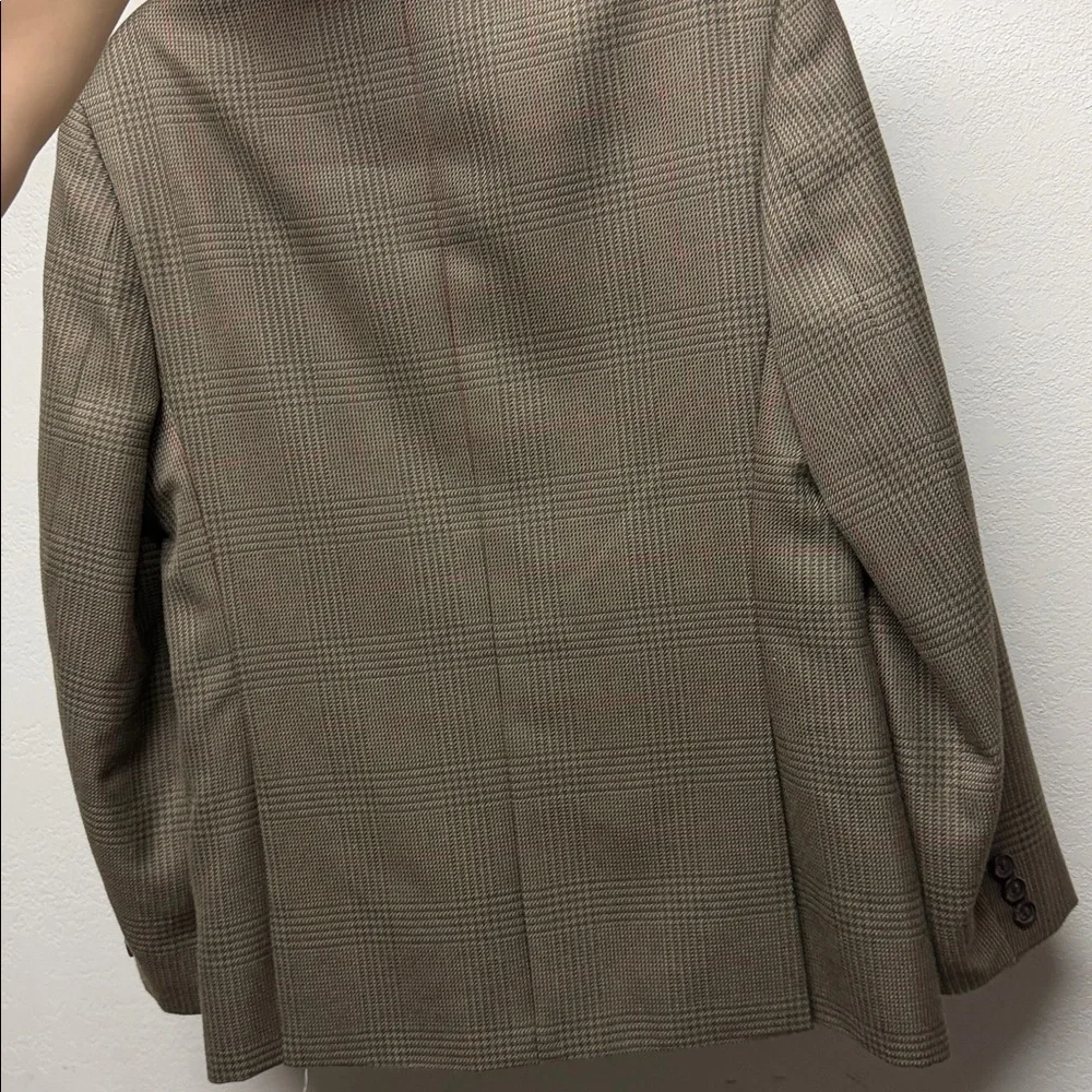 Ralph Lauren Tan and Red Check Blazer Boys Size 16R NWT